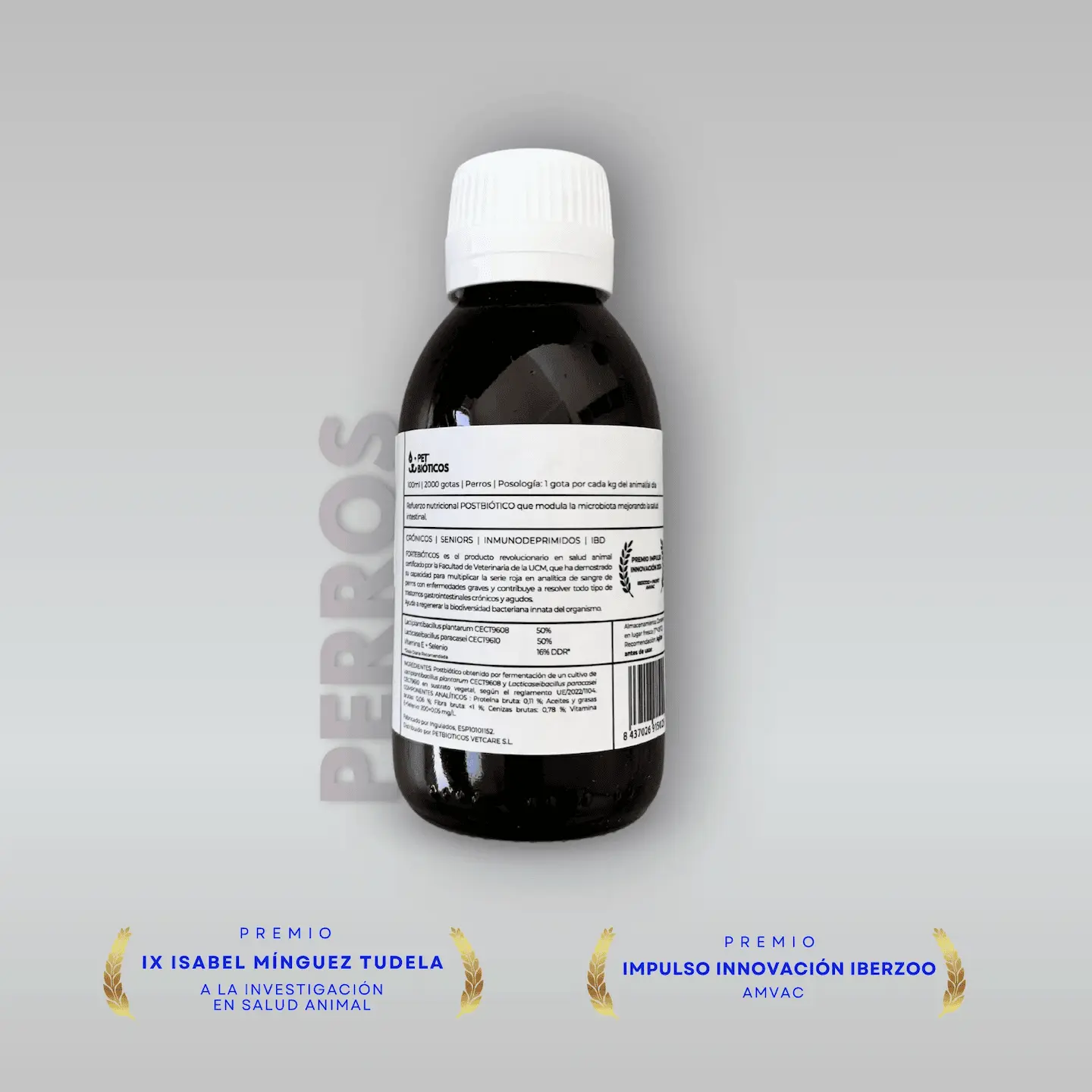 Probiótico natural digestivo y refuerzo inmunitario Fortebióticos para perros 100 ml