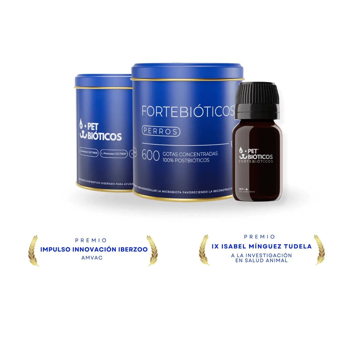Probiótico natural digestivo y refuerzo inmunitario Fortebióticos para perros 30 ml
