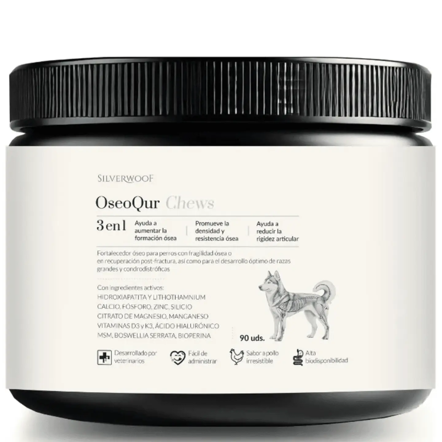 Salud Articular y Movilidad OseoQur Condroprotector para Perros 90 chews