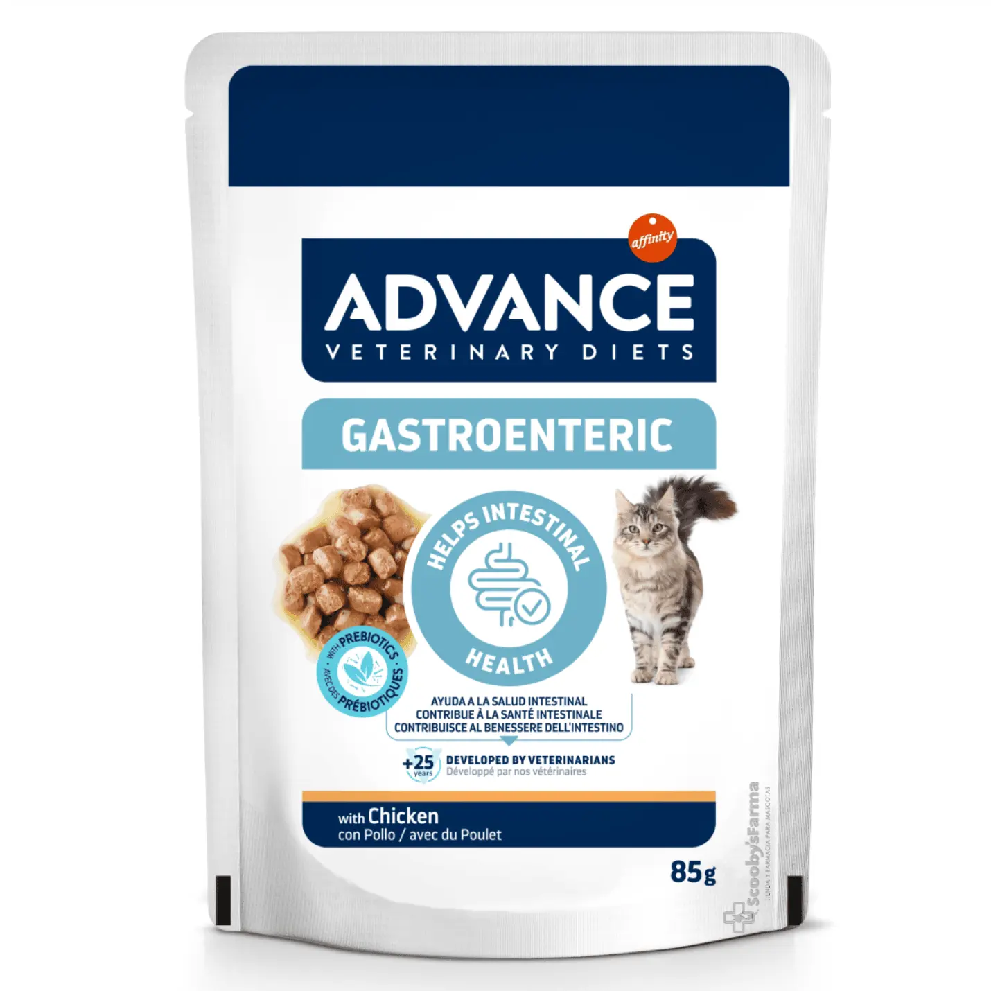 alimentación húmeda gastrointestinal para gatos advance gastroenteric 85 g