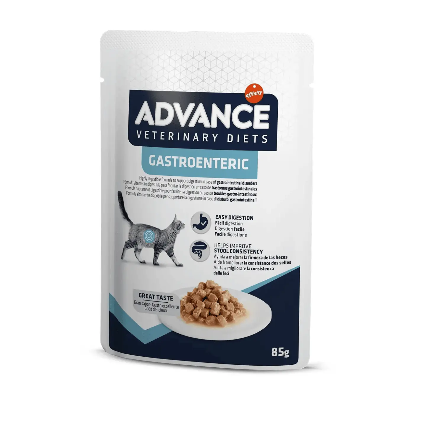 alimentación húmeda para gatos con problemas gastrointestinales advance gastroenteric 85 g