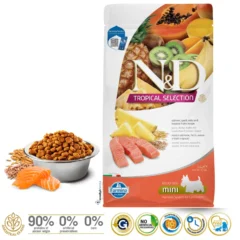 características pienso para perros de razas pequeñas ND Tropical salmón perros mini