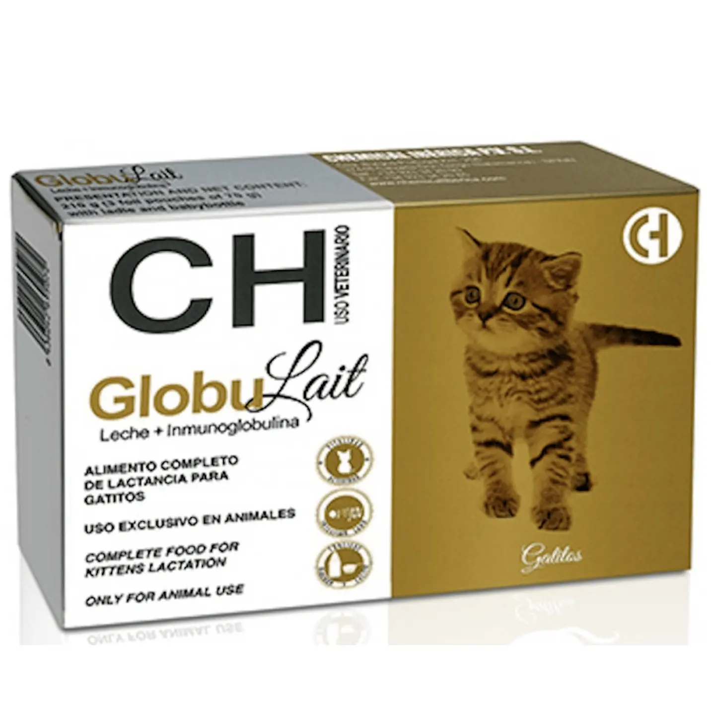 leche desnatada en polvo para gatitos globulait 3x70 g