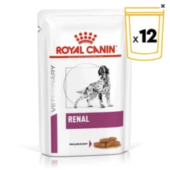 comida húmeda renal humeda Royal Canin renal finas láminas en salsa para perros 12x100 g pouch