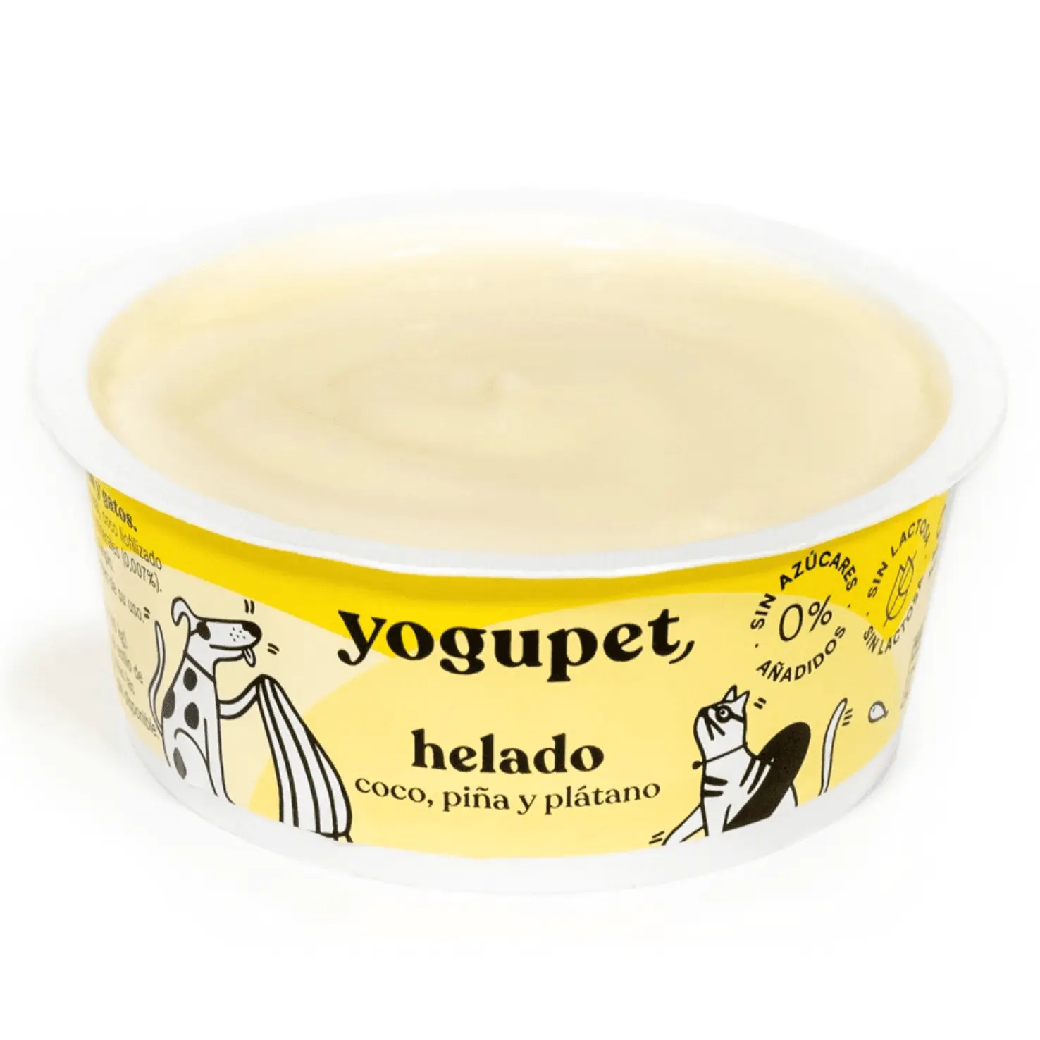 aspecto Yogupet Helado de Coco, piña y plátano para perros y gatos
