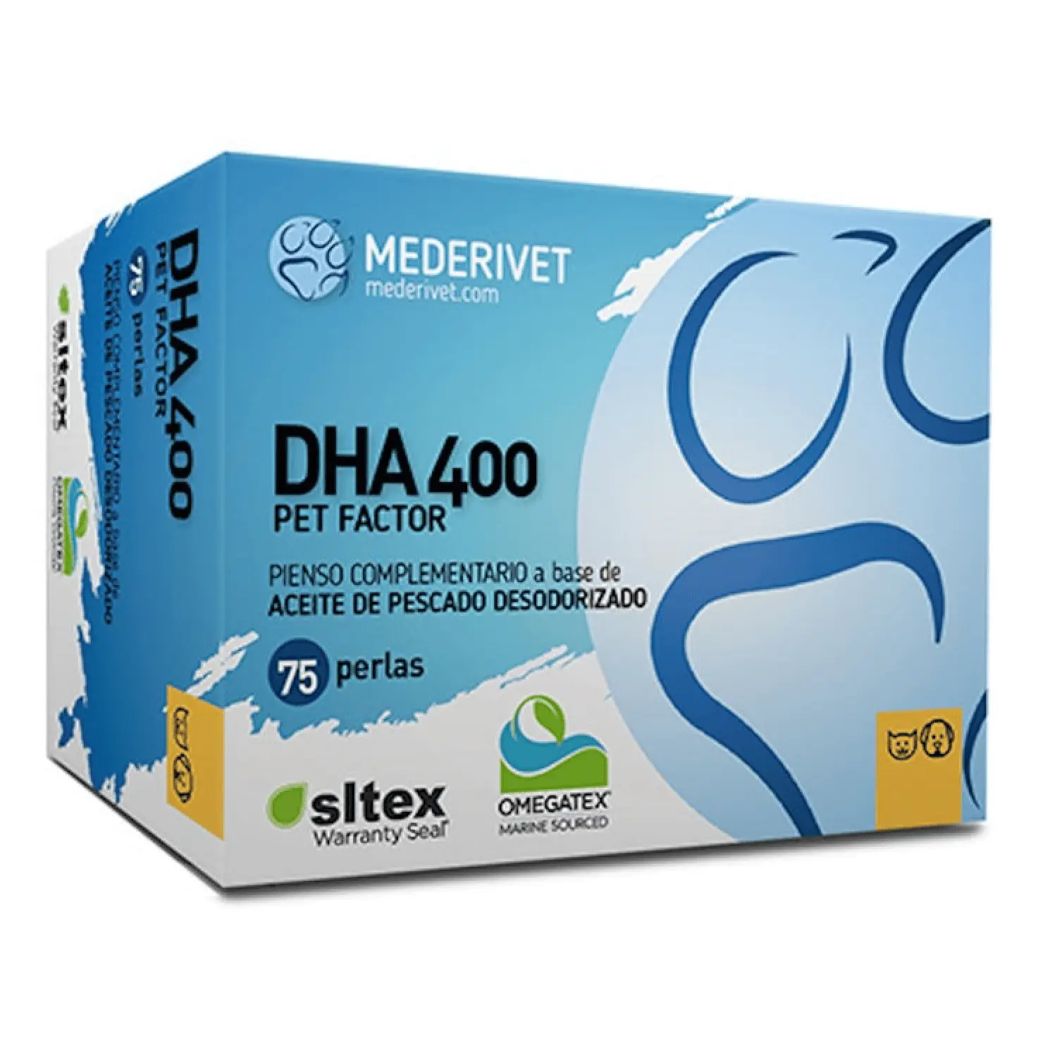 DHA 400 pet factor mederivet perros y gatos 75 perlas