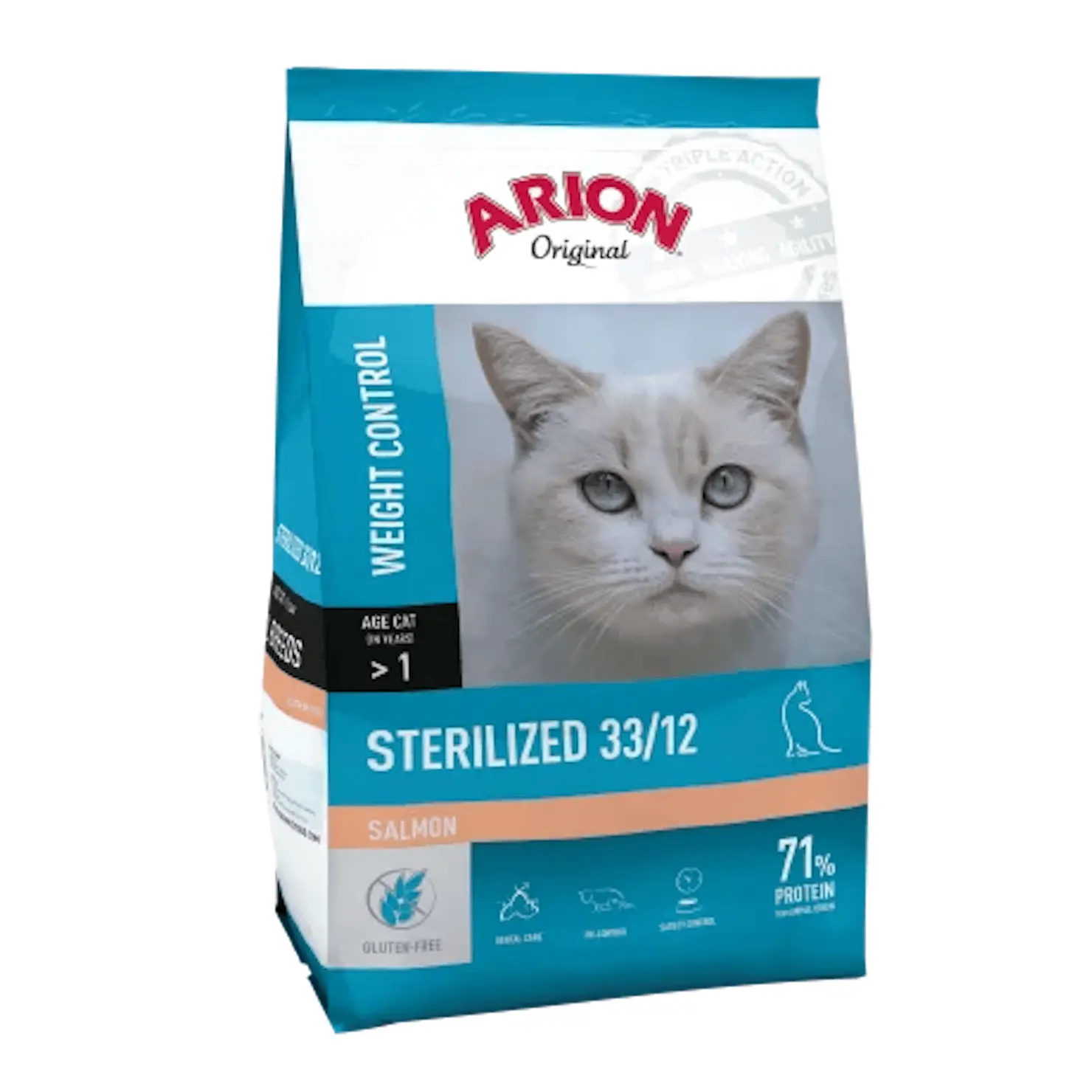pienso para gatos esterilizados ARION Original Cat Sterilized 33:12 Salmón